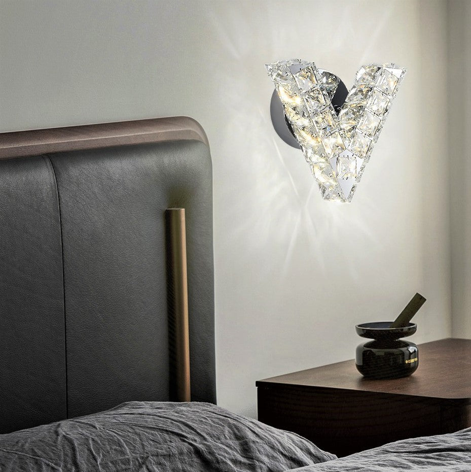 LED аплик 12W кристал V Shape