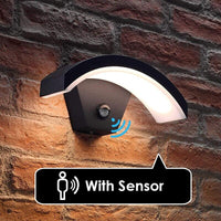 Aplica Led Exterior Dynamic Senzor 24W Neagra Wall Light Fixtures