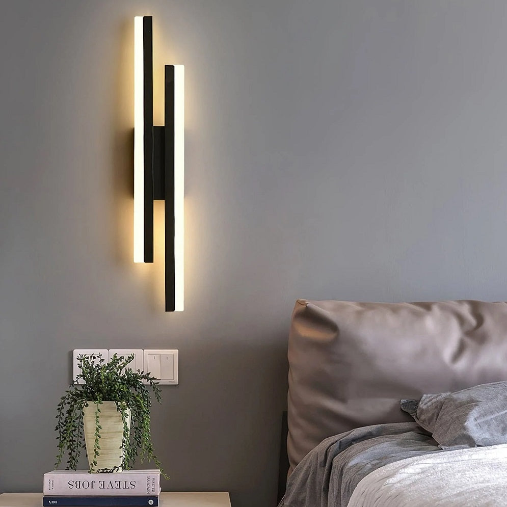 LED аплик LINNES 24W черна еквивалент 150W