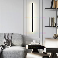 LED аплик линеен 48W 60cm черна еквивалент 300W