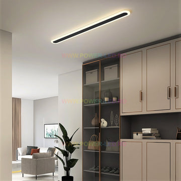 LED аплик линеен 80cm черна еквивалент 400W