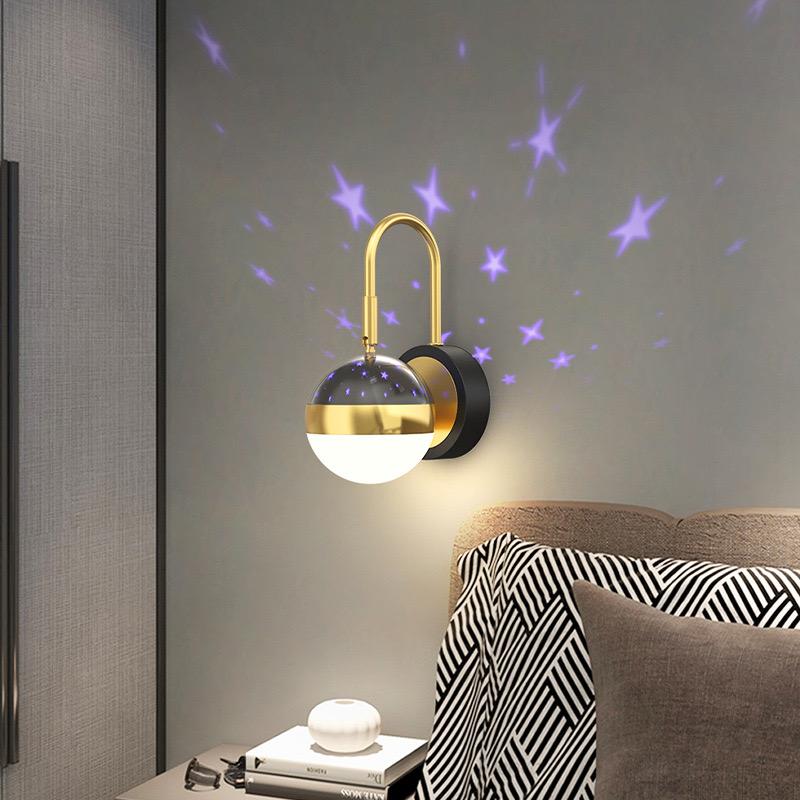 LED аплик 17W New Design проекция на звездички по тавана R9078/1B