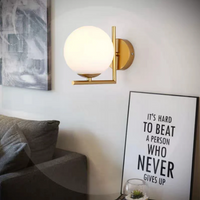 Aplica Nordic Style Abajur Mat Golden Globe Mx914/1 Wall Light Fixtures