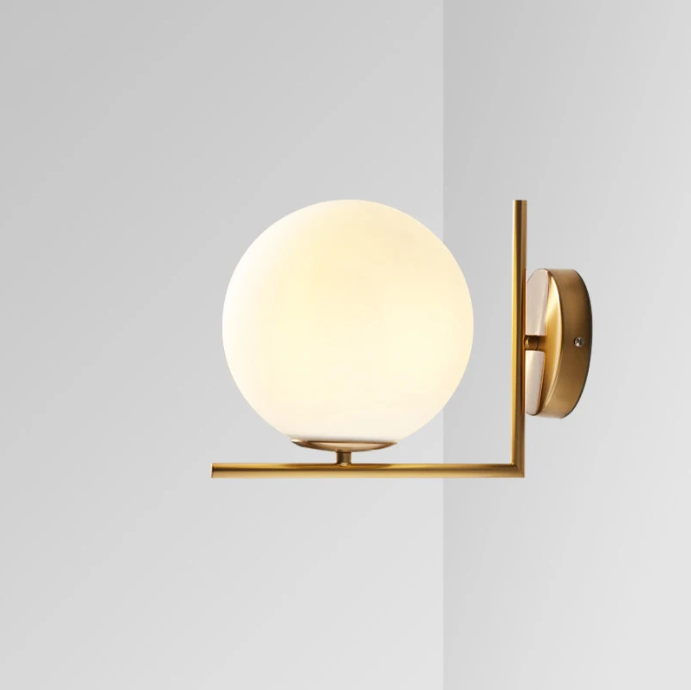 Aplica Nordic Style Abajur Mat Golden Globe Mx914/1 Wall Light Fixtures