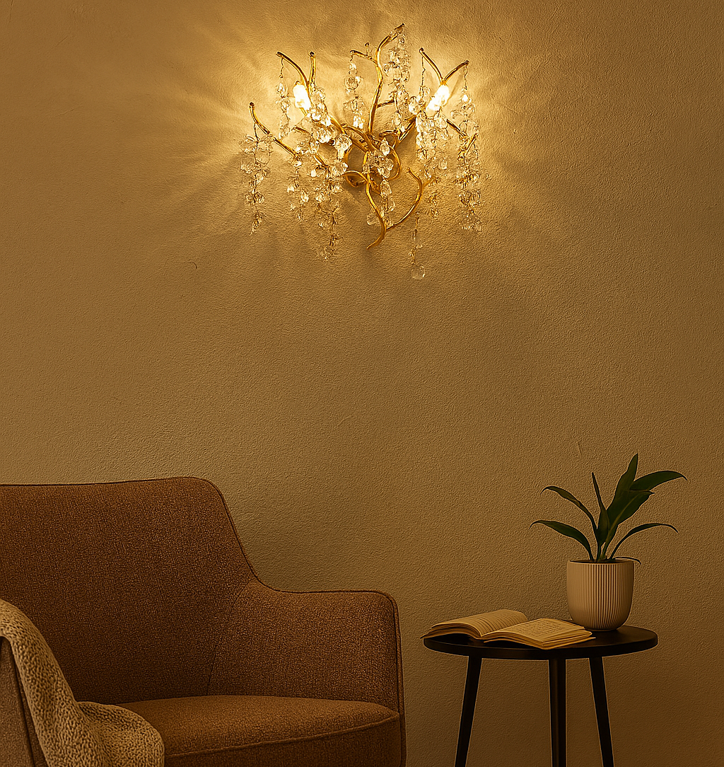 Аплик за стена Cristal Luxury Golden Ravena