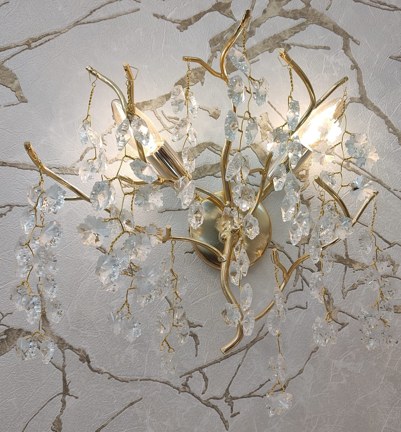 Аплик за стена Cristal Luxury Golden Ravena