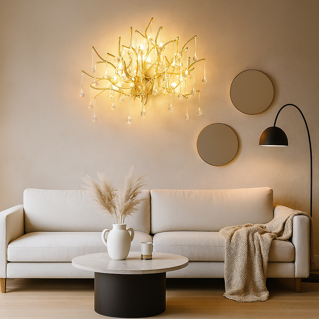 Аплик за стена Cristal Luxury Golden Tears