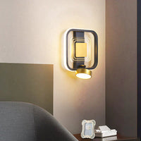LED аплик 40W Square черен+златен