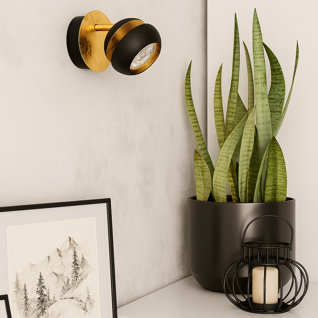LED аплик NOCITO 3W ЧЕРЕН+ЗЛАТЕН, ориентиращ се