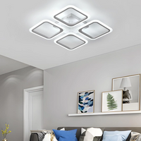LED осветително тяло 4 SQUARES SONNE Бяло – еквивалент 700W, с дистанционно управление