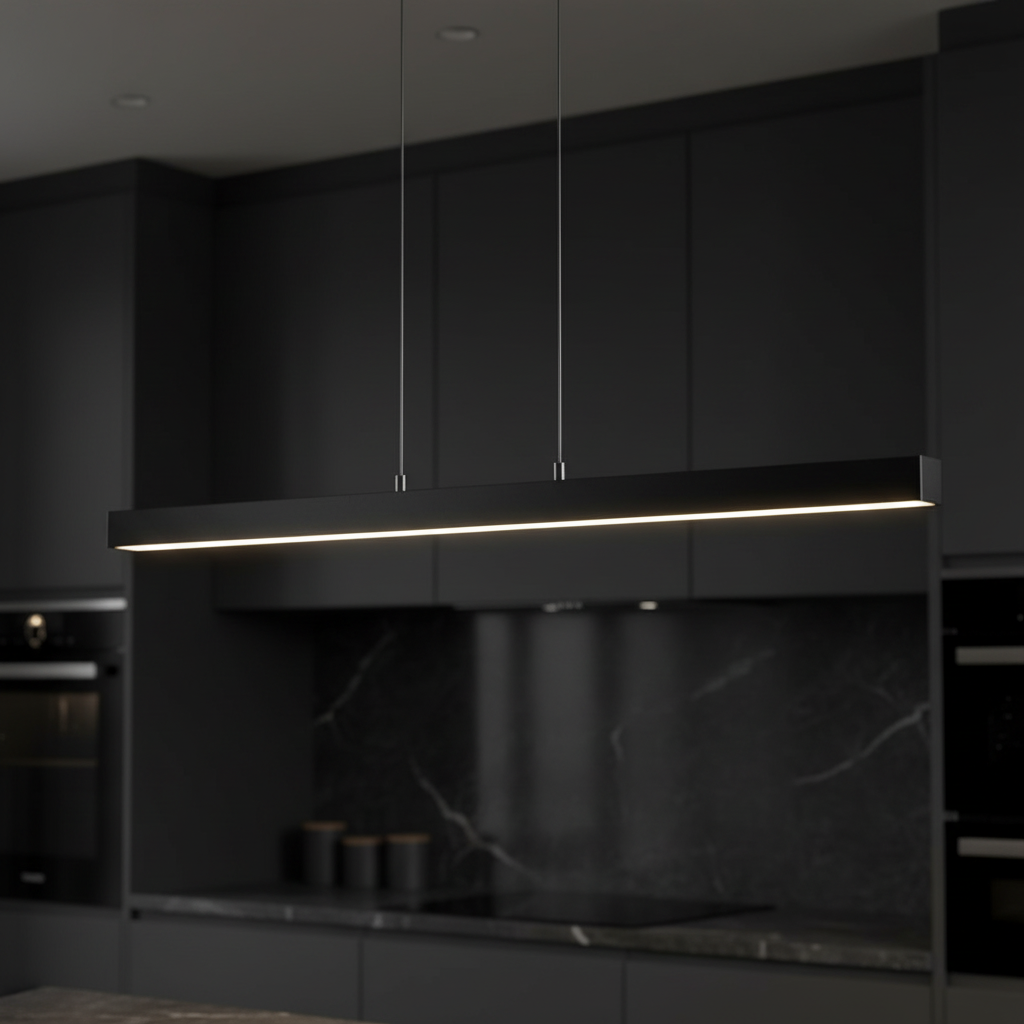 LED висящо осветително тяло MARCO Black 115,5CM линейно – еквивалент 350W