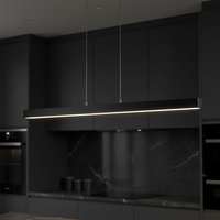 LED висящо осветително тяло MARCO Black 115,5CM линейно – еквивалент 350W
