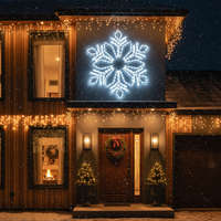 Декоративна LED Снежинка Starfell 78cm Студена Светлина IP44