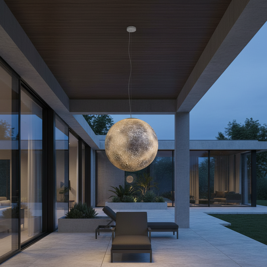 Висящ фенер тип глобус BLACKGLOW 60CM Черен