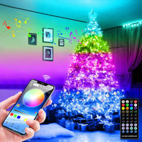 КОМПЛЕКТ LED ЛЕНТА RGB IC SMART DIGITAL 12V 10m USB Дистанционно 24 бутона
