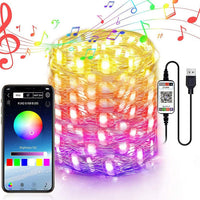 КОМПЛЕКТ LED ЛЕНТА RGB IC SMART DIGITAL 12V 10m USB Дистанционно 24 бутона