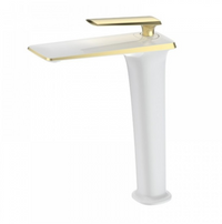 Смесител за мивка висок Luxury Line Golden White 004