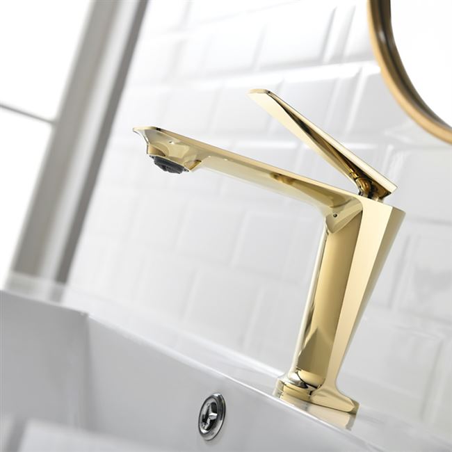 Смесител за мивка среден Luxury Line Golden Beauty 001