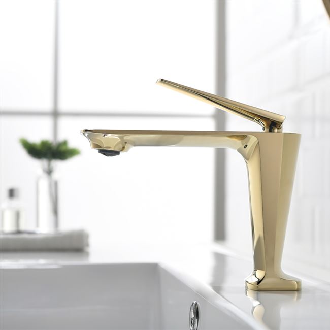 Смесител за мивка среден Luxury Line Golden Beauty 001