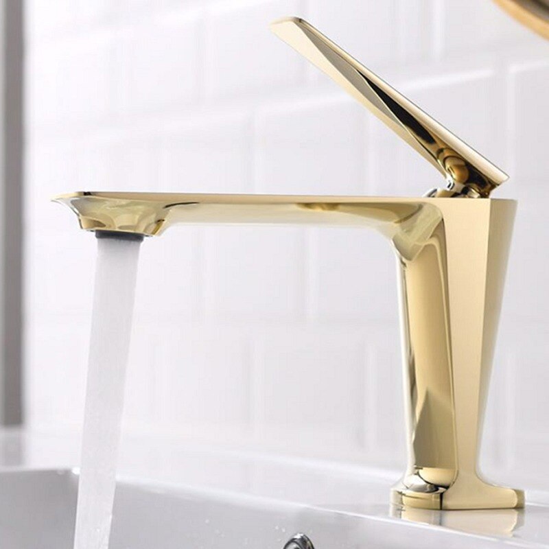 Смесител за мивка среден Luxury Line Golden Beauty 001