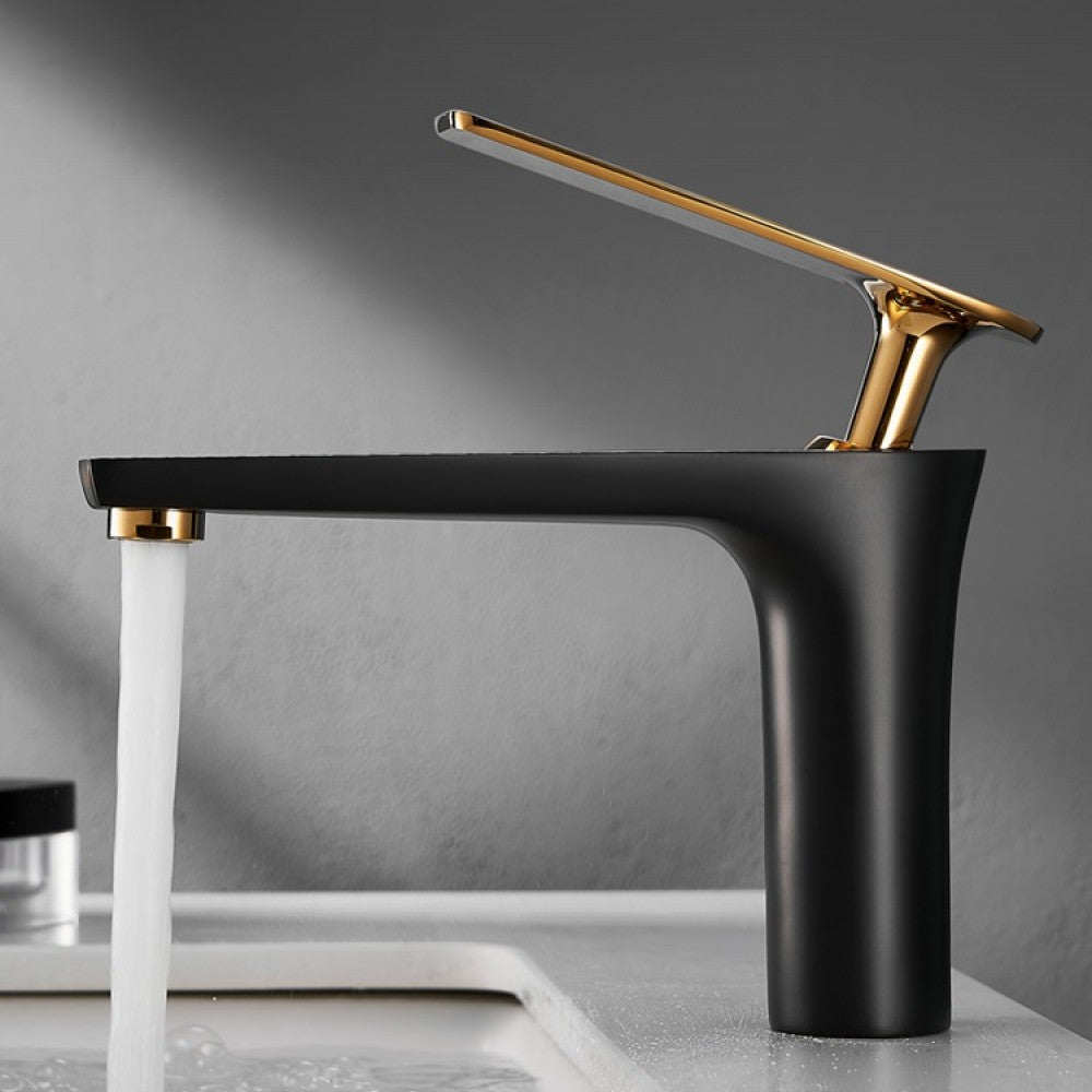 Смесител за мивка среден Luxury Line Black Gold SMK032
