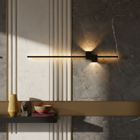 LED аплик MILO LINES 38W черен Еквивалент 300W