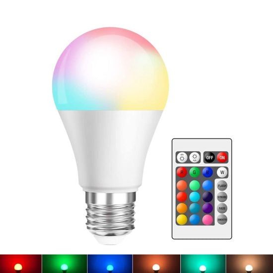 LED крушка E27 10W RGB с дистанционно