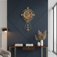 Декоративен стенен часовник Regal Gear Gold 95x61CM