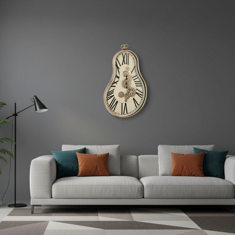 Декоративен стенен часовник Majestic Gear Clock 92x52CM