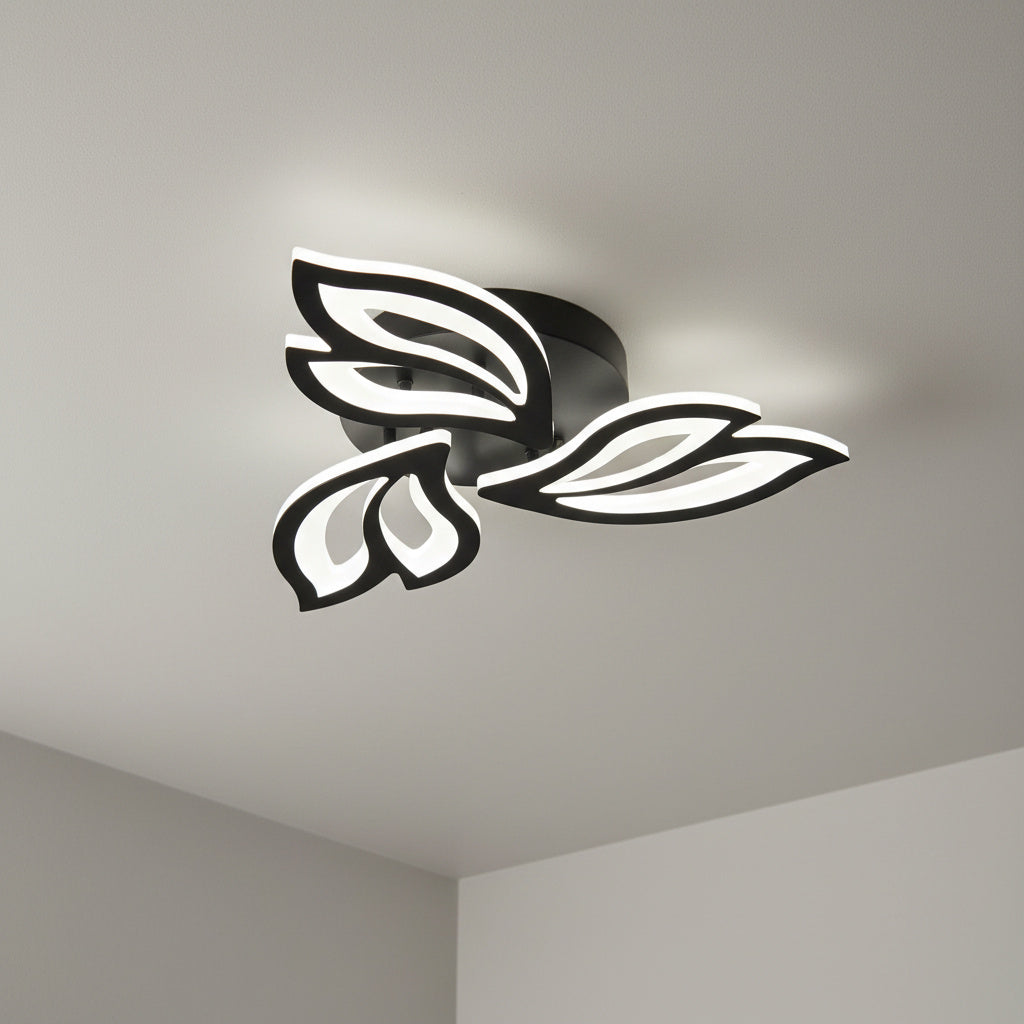 LED осветително тяло Mini Anemone Black еквивалент 300W с дистанционно