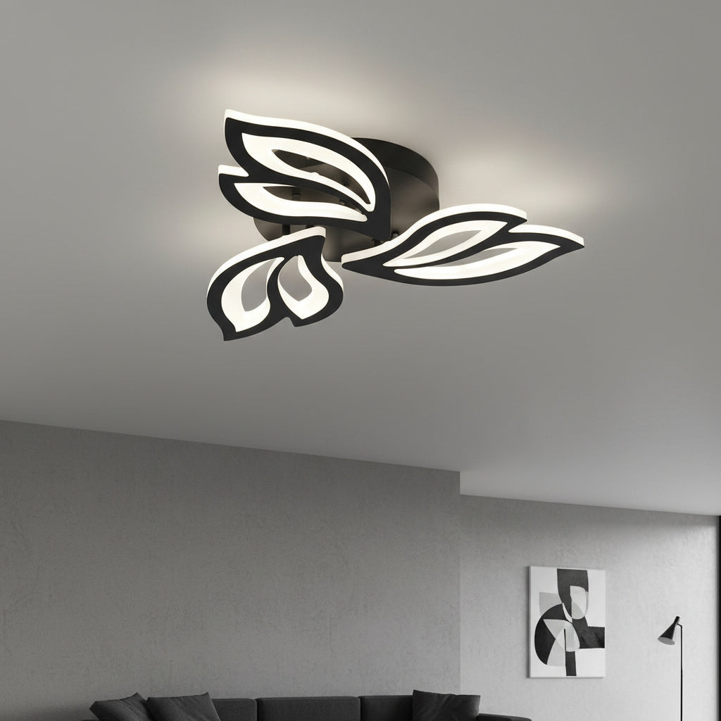 LED осветително тяло Mini Anemone Black еквивалент 300W с дистанционно