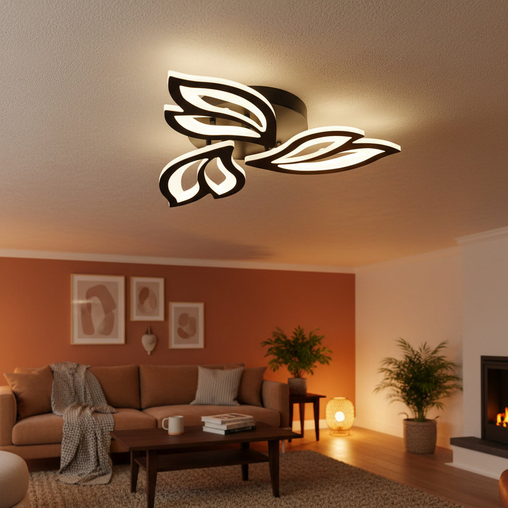 LED осветително тяло Mini Anemone Black еквивалент 300W с дистанционно
