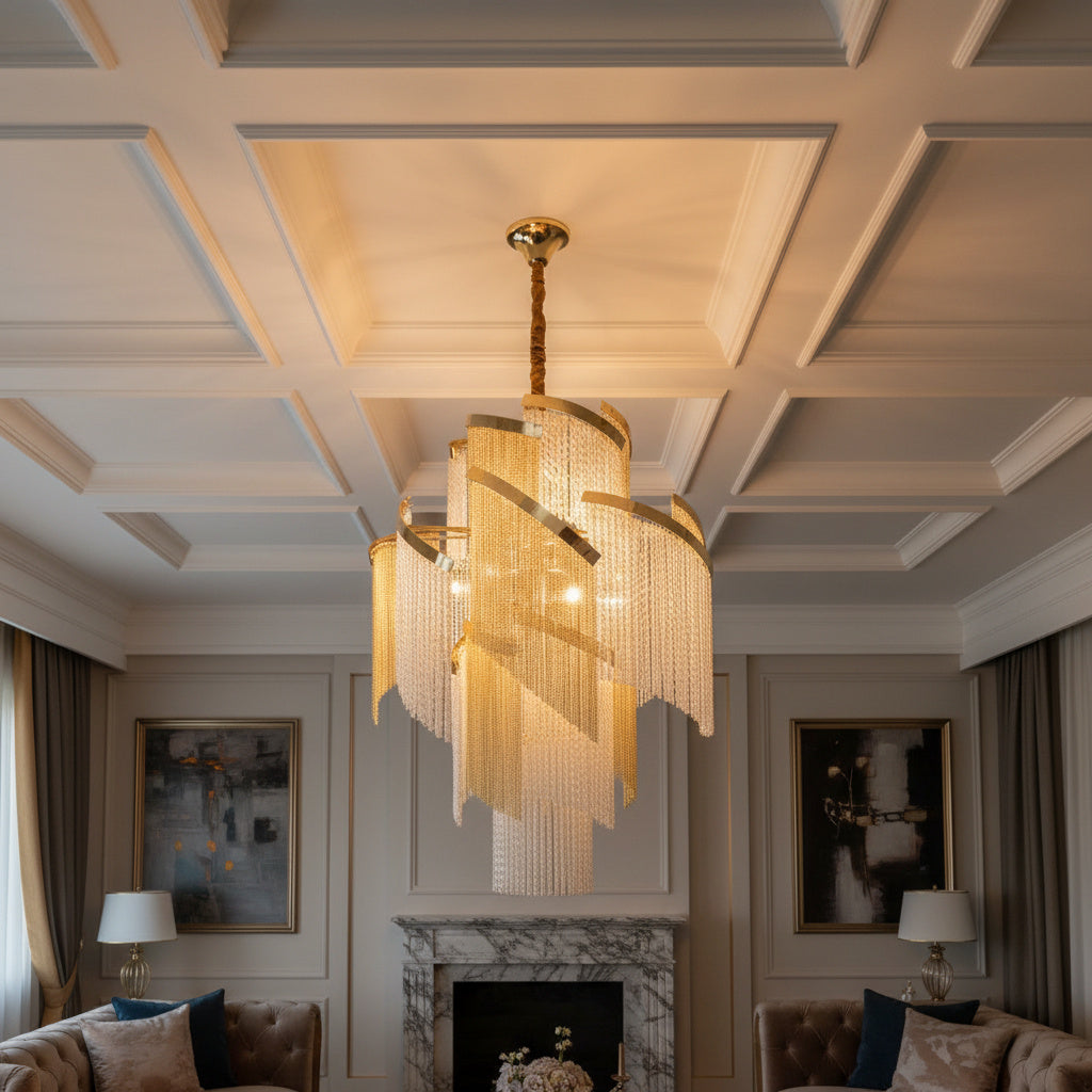 Полилей от кристал Gold Seraphine 85CM
