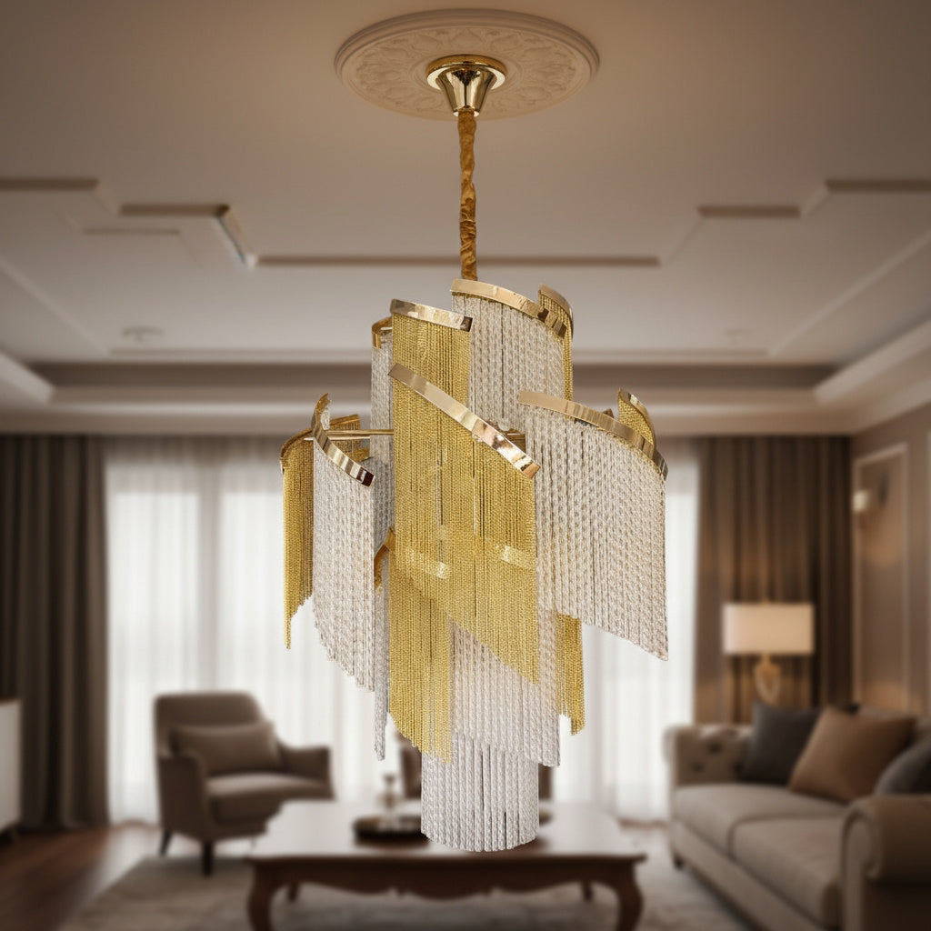 Полилей от кристал Gold Seraphine 85CM