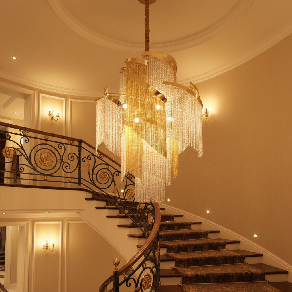 Полилей от кристал Gold Seraphine 85CM