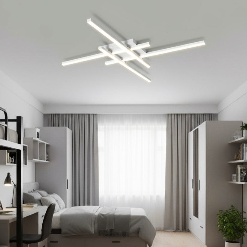LED осветително тяло 4 Modern LINES Бяло Еквивалент 400W Дистанционно