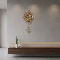 Декоративен стенен часовник Regal Gear Gold 95x61CM