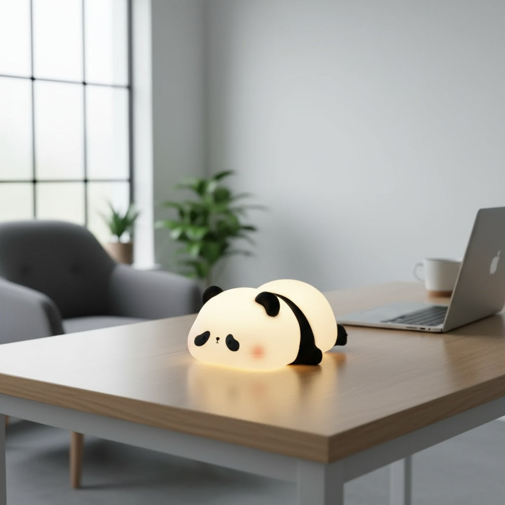 Нощна лампа LAZY PANDA преносима LED RGB