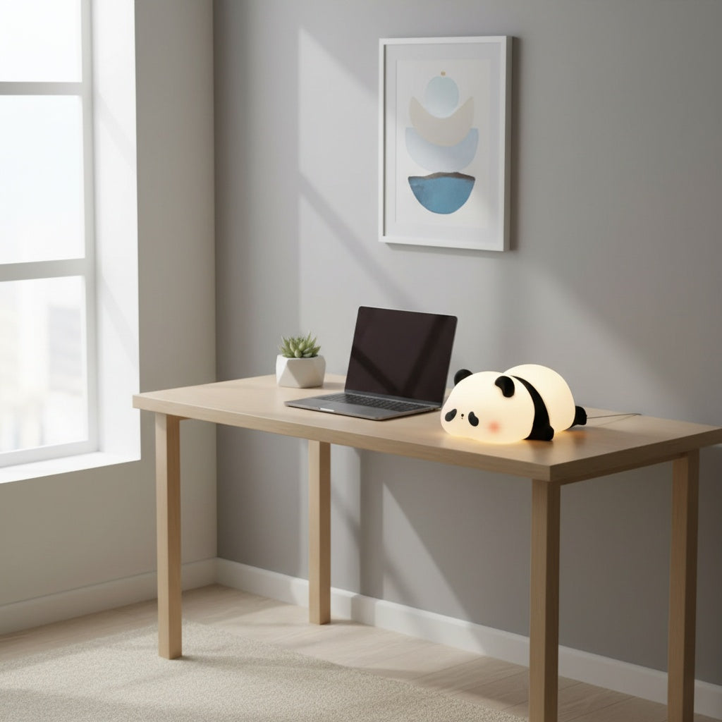Нощна лампа LAZY PANDA преносима LED RGB