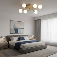 Lustra STREVA Gold Abajur MAT 6xE27 Chandeliers