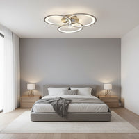 LED осветително тяло CHAMPAGNE Silver 3 Circles еквивалент 450W с дистанционно