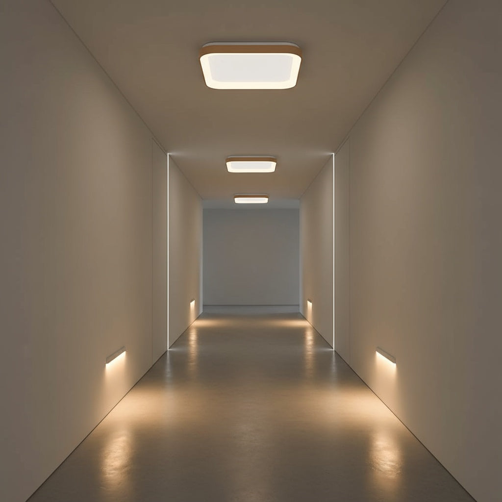 LED плафон Gold Square 48cm еквивалент 200W