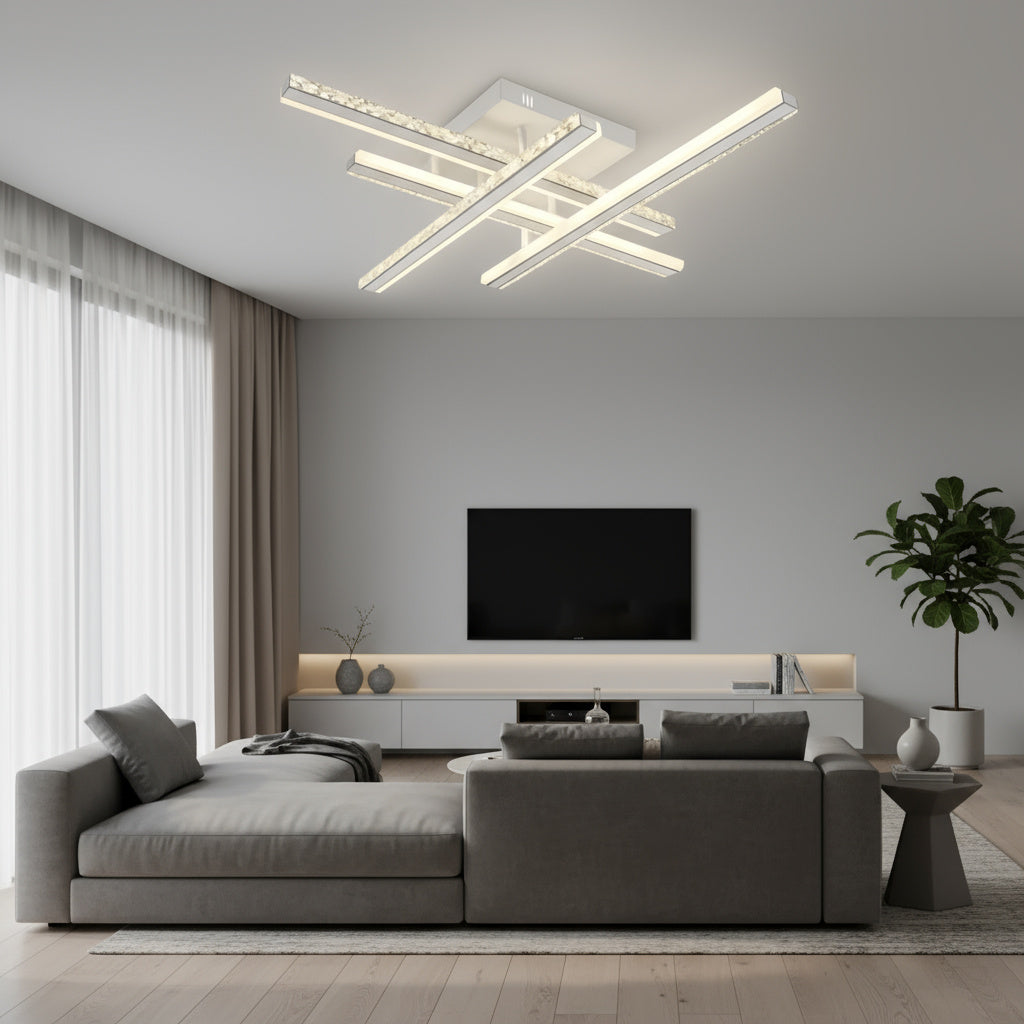 Осветително тяло LED MEDO WHITE Lines Еквивалент 700W Дистанционно