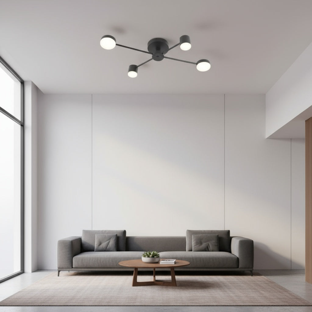LED осветително тяло Nordic Style Mini WEB Black Еквивалент 200W с дистанционно