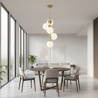 Пендел DIONIS Gold Мат Абажур 5xE27
