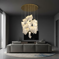 LED осветително тяло Luxury PAPER QUILL GOLD 18 елемента Еквивалент 350W Дистанционно