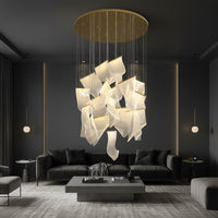 LED осветително тяло Luxury PAPER QUILL GOLD 18 елемента Еквивалент 350W Дистанционно