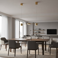 LED осветително тяло пендел Nordic Style Gold еквивалент 200W с дистанционно