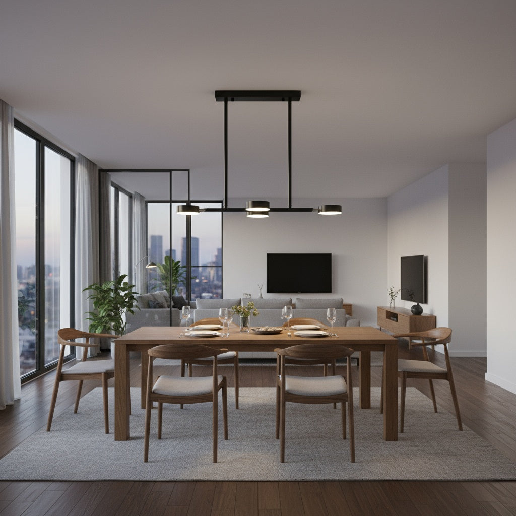 LED осветително тяло Nordic Style Mini WELA Black еквивалент 300W с дистанционно