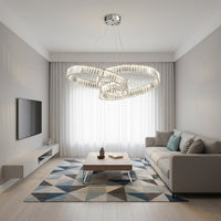 LED осветително тяло LEVA Cristal Silver 3 функции с дистанционно